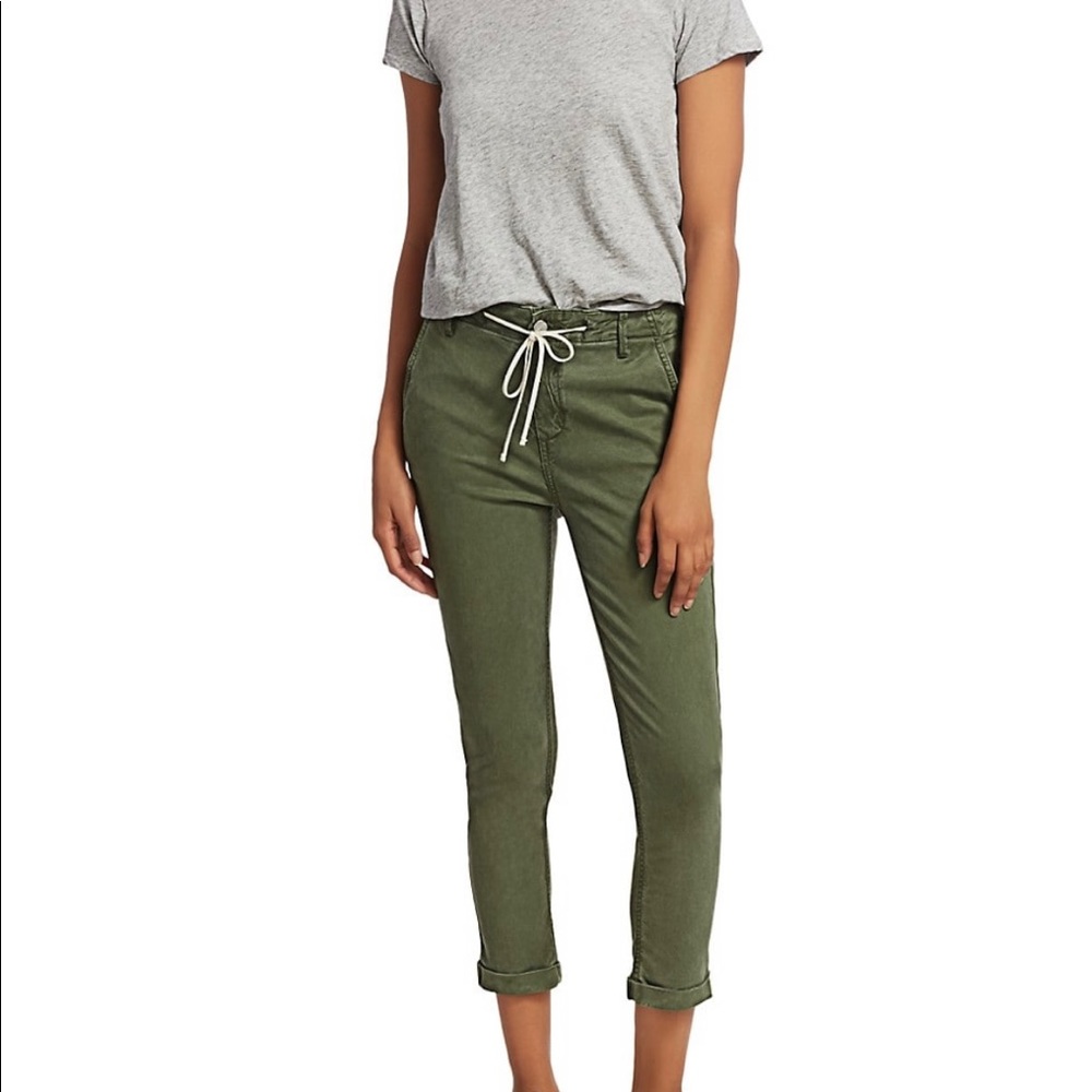 PAIGE Green Ankle Cropped Pants